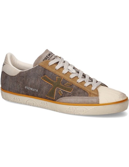 Premiata nueva Steven canvas beige detalle puntera
