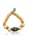 Pulsera hombre artesanal bodhi, hueso y latón | Ego Madrid