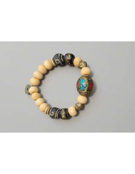 pulsera-hombre-cuentas-beige-abalorio-multicolor