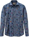 POGGIANTI camisa en chambray de algodón con bordados vista frontal