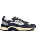 AUTRY zapatillas Hyperway en malla de nailon y piel azul y blanco