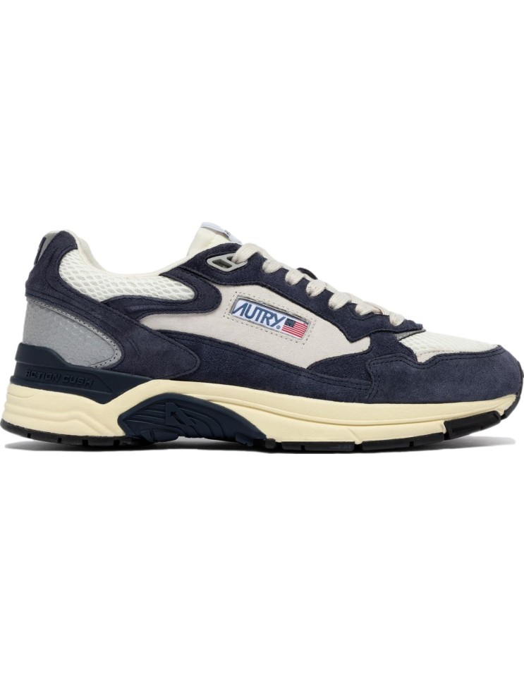 AUTRY zapatillas Hyperway en malla de nailon y piel azul y blanco