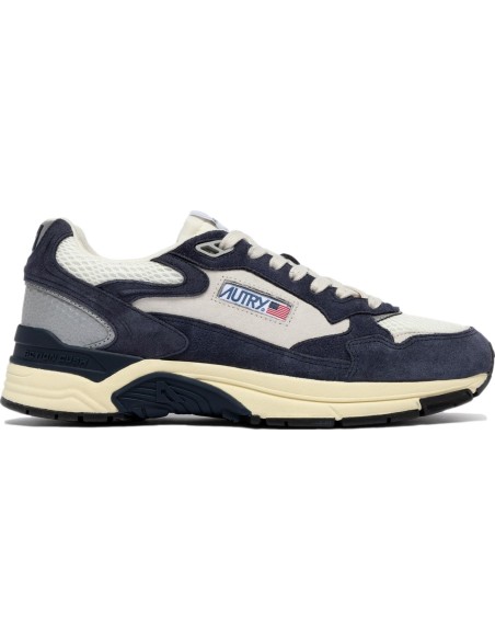 AUTRY zapatillas Hyperway en malla de nailon y piel azul y blanco