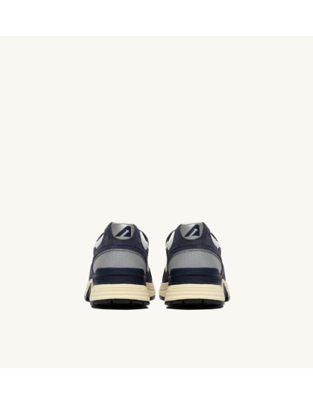AUTRY zapatillas Hyperway en malla de nailon y piel azul y blanco talonera en gris