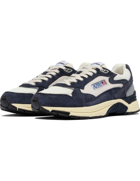 AUTRY zapatillas Hyperway en malla de nailon y piel azul y blanco