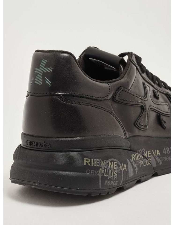 Premiata Mick piel negro vista talonera