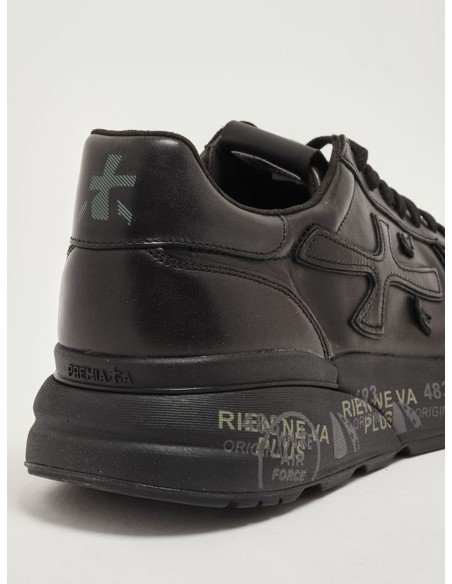 Premiata Mick piel negro vista talonera