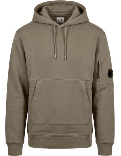 C.P. Company Diagonal Raised Fleece Hooded Sweatshirt Gris vista frontal