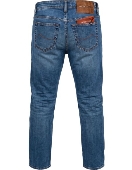 Jeans Jacob Cohën Bard lavado medio etiqueta gales vista trasera