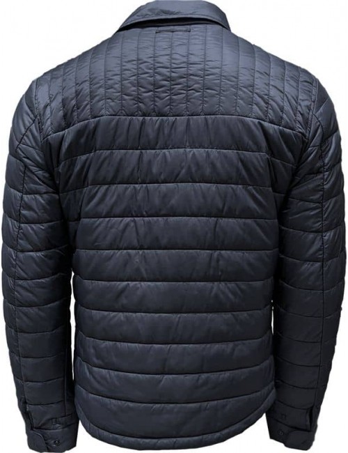 Sobrecamisa Montedoro con encapsulado tipo plumas en tejido técnico.