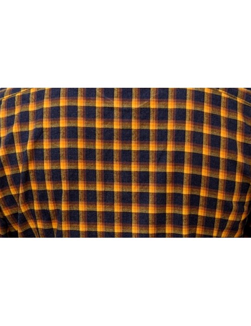 Camisa de cuadro escoces en algodón cepillado Tintoria Mattei