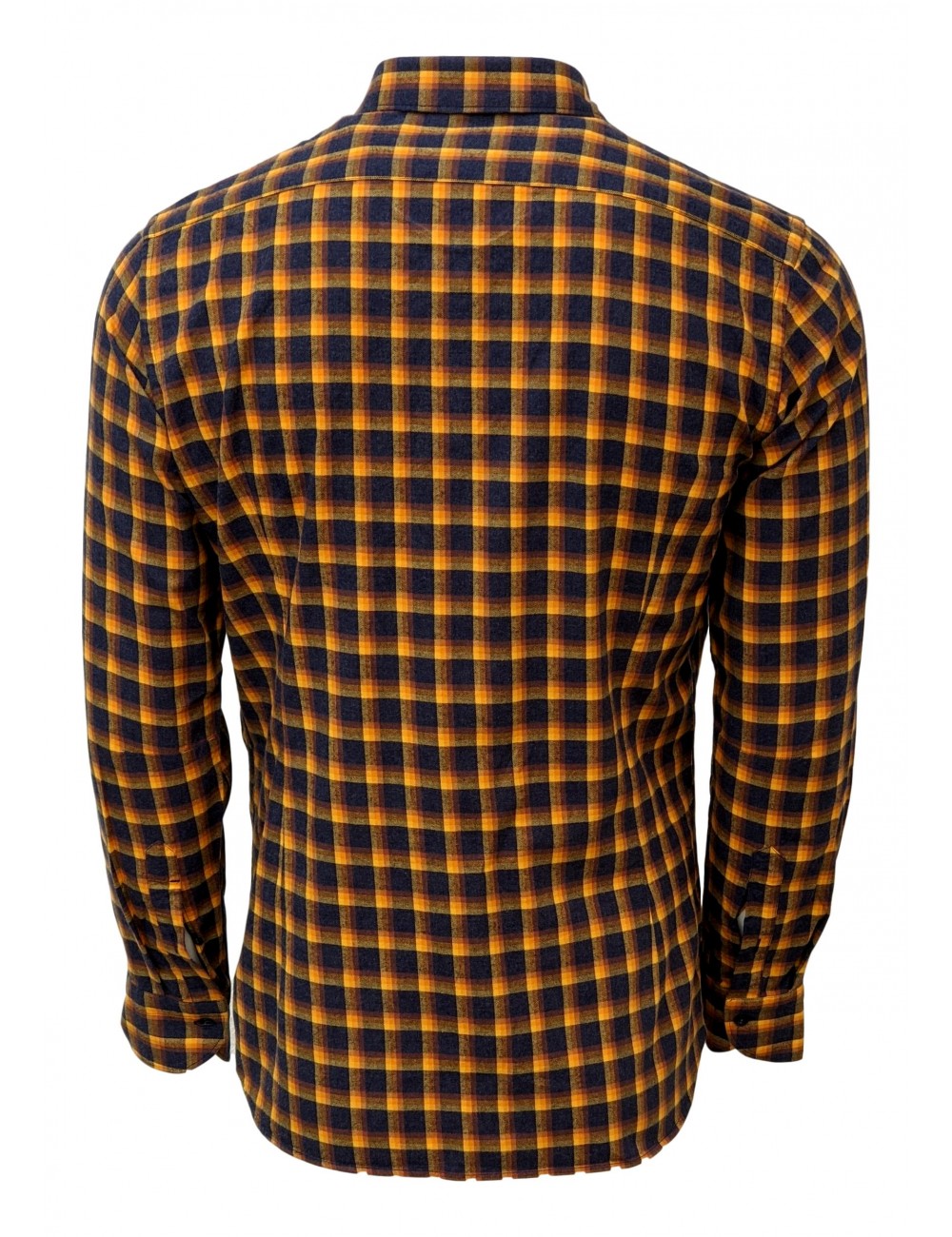 Camisa de cuadro escoces en algodón cepillado Tintoria Mattei