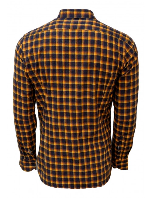 Camisa de cuadro escoces en algodón cepillado Tintoria Mattei