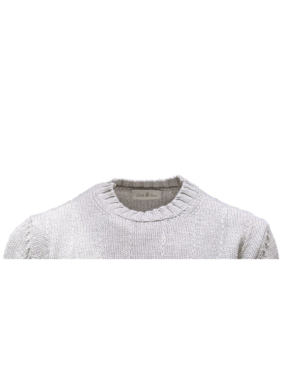 Jersey cuello redondo Della Ciana cashmere gris claro | Almirante Seis