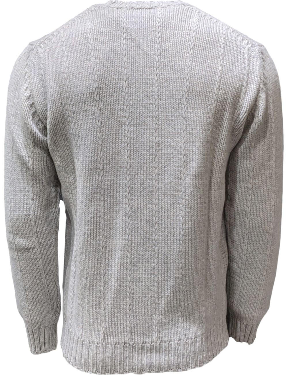 Jersey cuello redondo Della Ciana cashmere gris claro | Almirante Seis