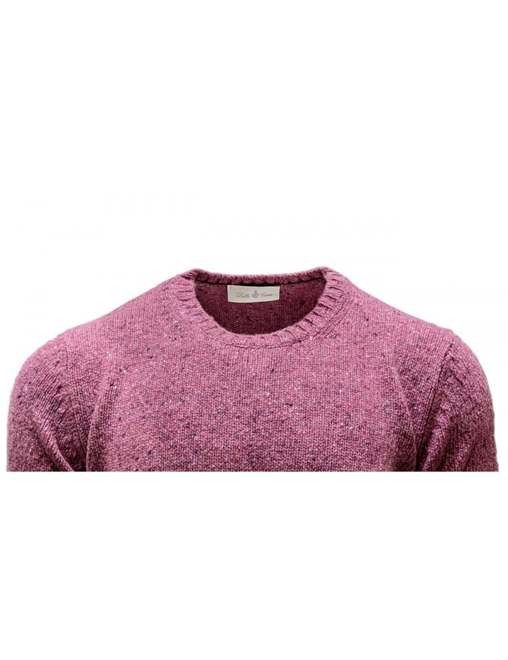 Sueter confeccionado en lana y cashemere, jaspeado,  color brillante e intenso.
