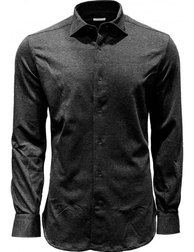 Camisa Mazzarelli negra en punto | Almirante Seis