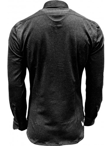 Camisa Mazzarelli negra en punto | Almirante Seis 2