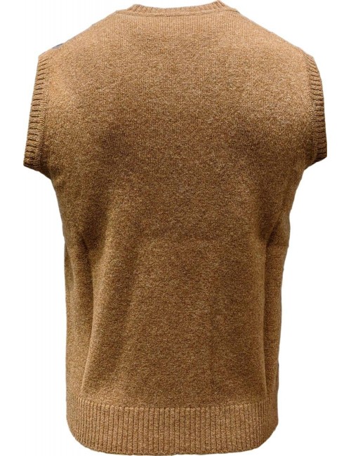 Chaleco ABKOST  cuello de pico  fantasia lana 100% calidez y suavidad.
