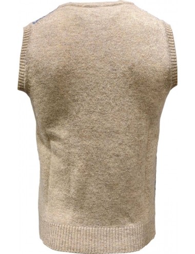 Chaleco ABKOST  cuello de pico  fantasia lana 100% calidez y suavidad. 2