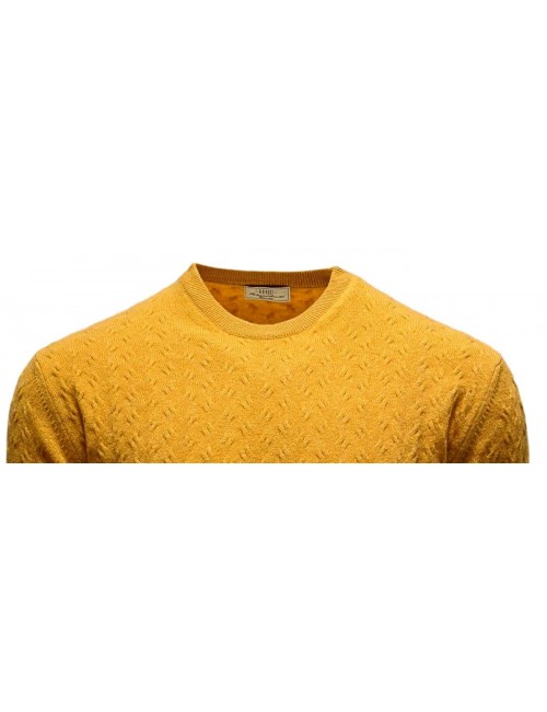 jersey de cashmere y lana extrafina con efecto vintage fantasía braid