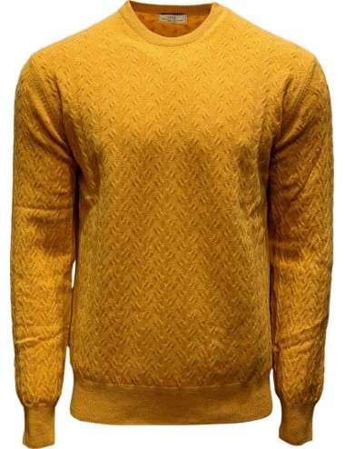 jersey de cashmere y lana extrafina con efecto vintage fantasía braid