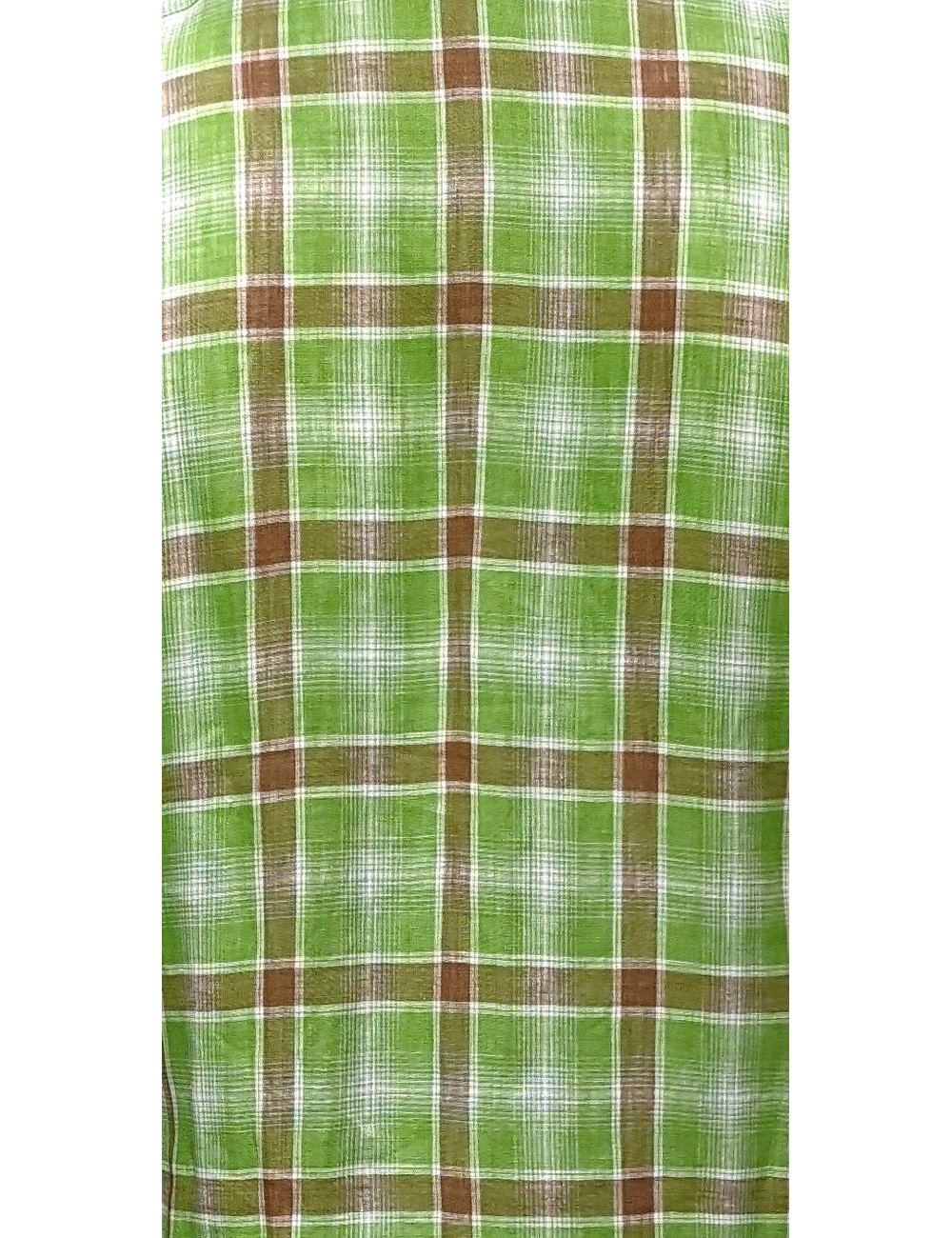 Camisa lino Mazzarelli en cuadros verdes y marrones | Almirante Seis