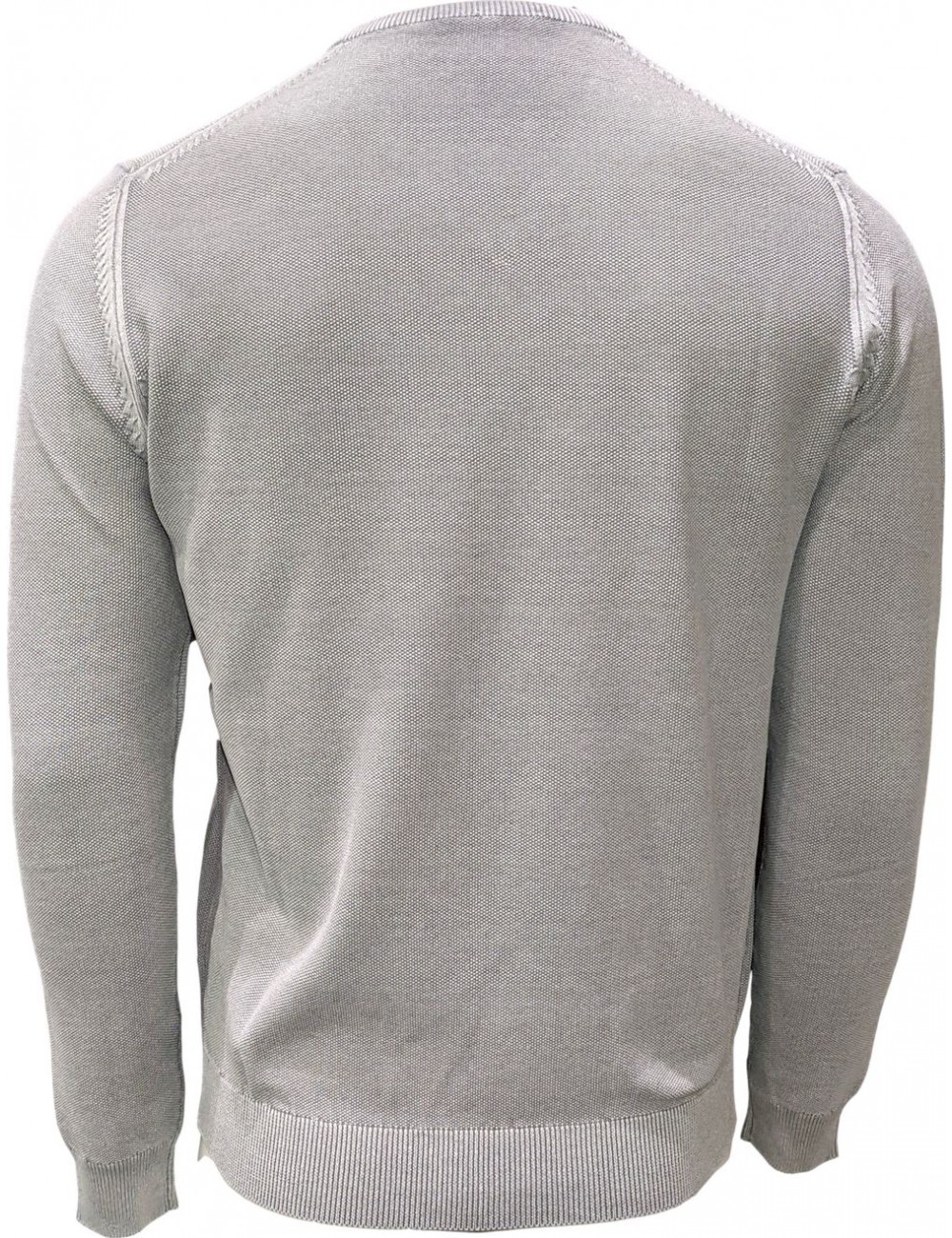 Jersey keen cuello de pico en algodón de color perla