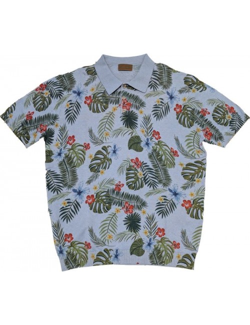 Polo manga corta hombre estampado floral de Altea en lino algodón|Ego