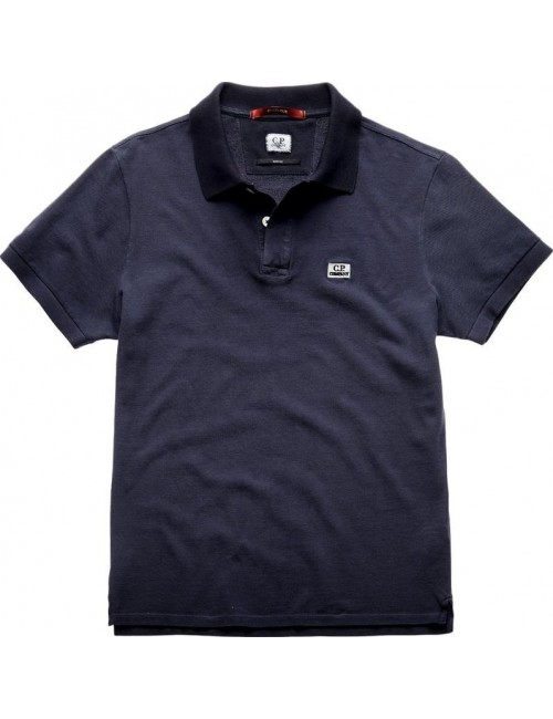 Polo C.P. Company azul manga corta logo | Ego Madrid
