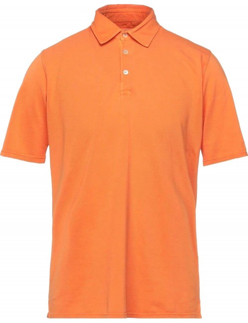 Polo rojo manga corta Fedeli piqué naranja | Ego Madrid