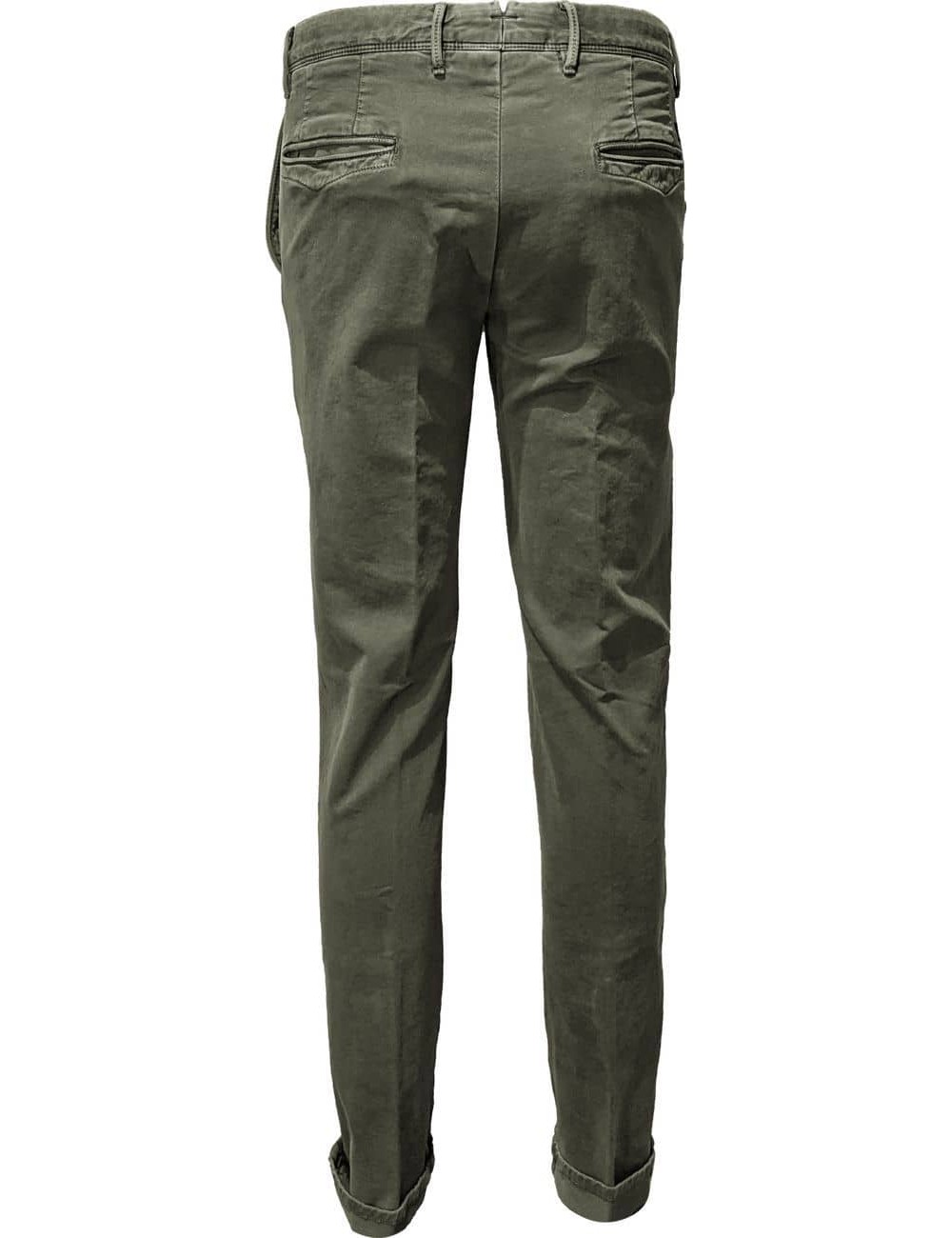 Pantalón verde seco elástico Incotex Slacks | Almirante Seis Madrid