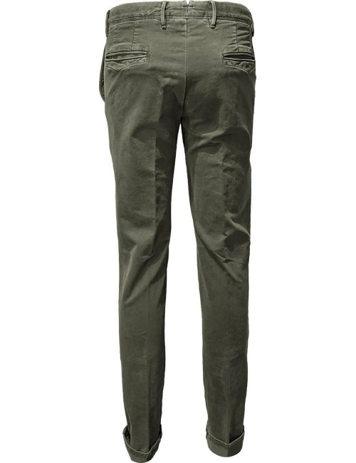 Pantalón verde seco elástico Incotex Slacks | Almirante Seis Madrid