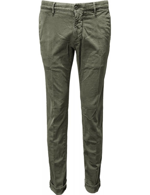 Pantalón verde seco elástico Incotex Slacks | Almirante Seis Madrid