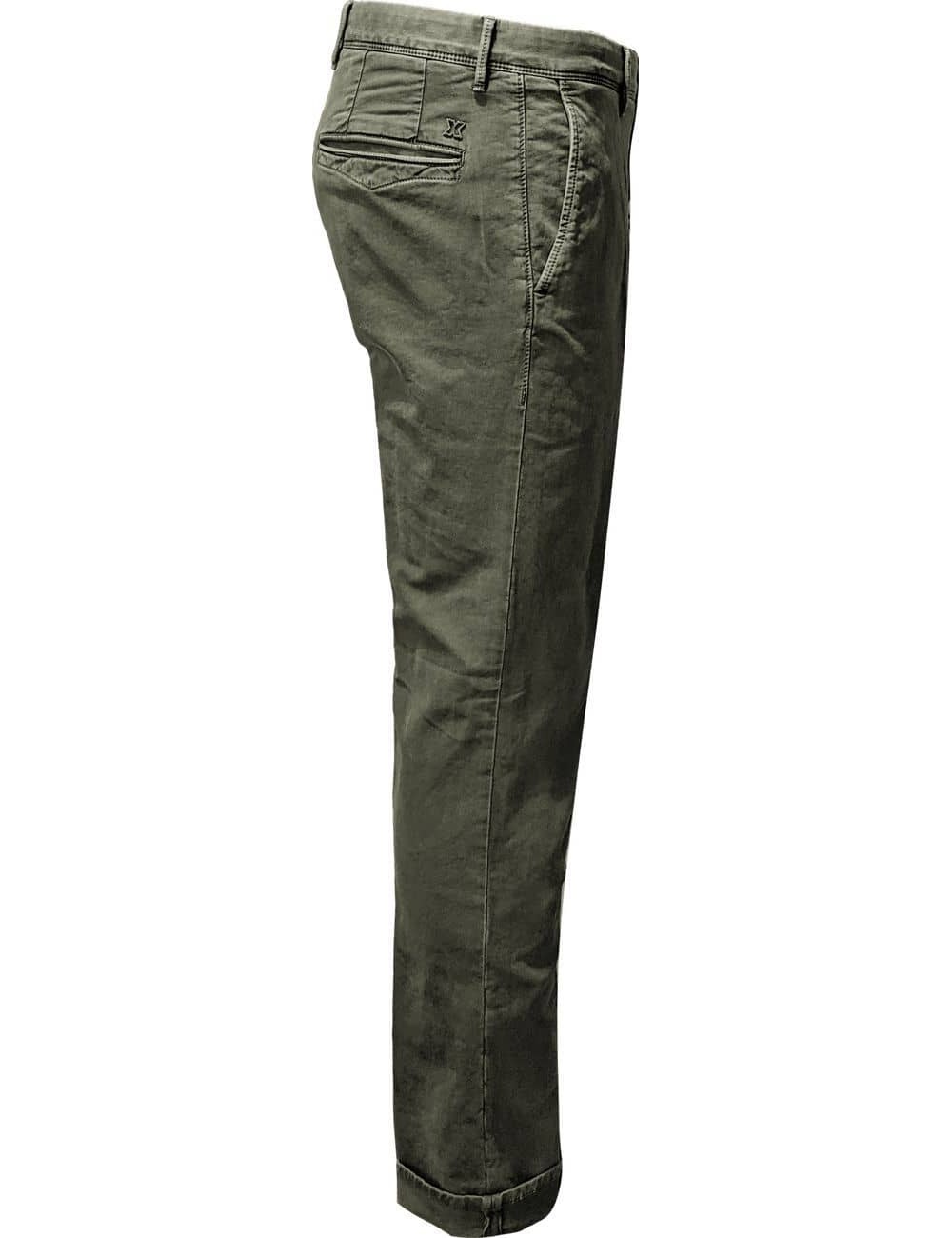 Pantalón verde seco elástico Incotex Slacks | Almirante Seis Madrid