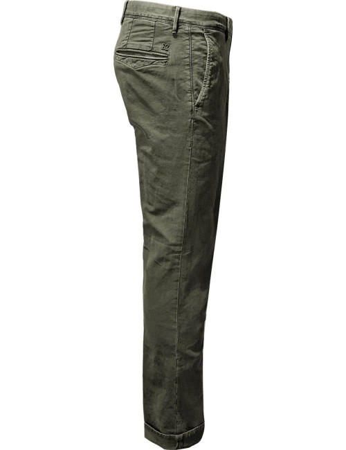 Pantalón verde seco elástico Incotex Slacks | Almirante Seis Madrid