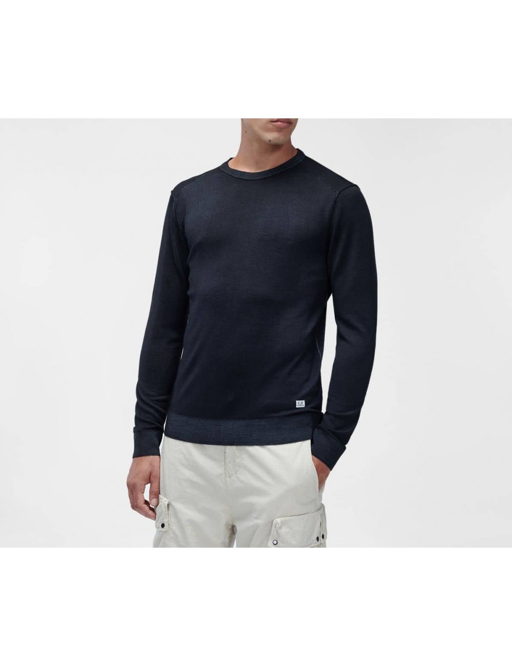 Jersey CP Company cuello redondo lana merino azul marino  | Ego Madrid