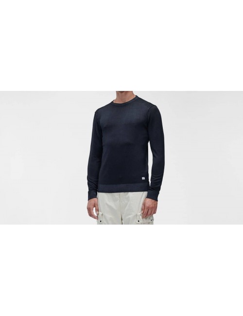 Jersey CP Company cuello redondo lana merino azul marino  | Ego Madrid
