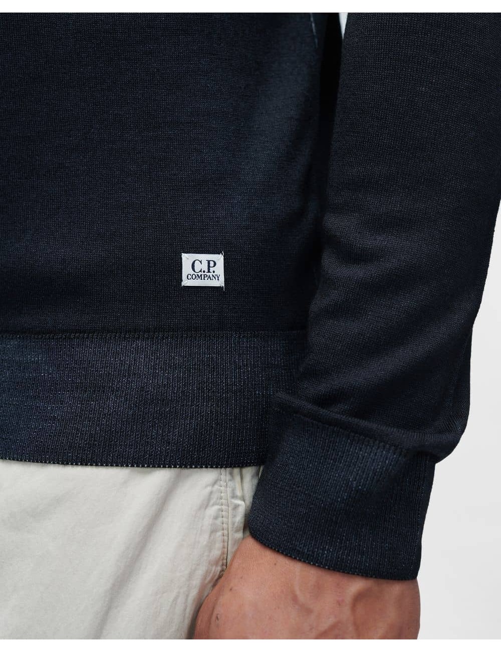 Jersey CP Company cuello redondo lana merino azul marino  | Ego Madrid