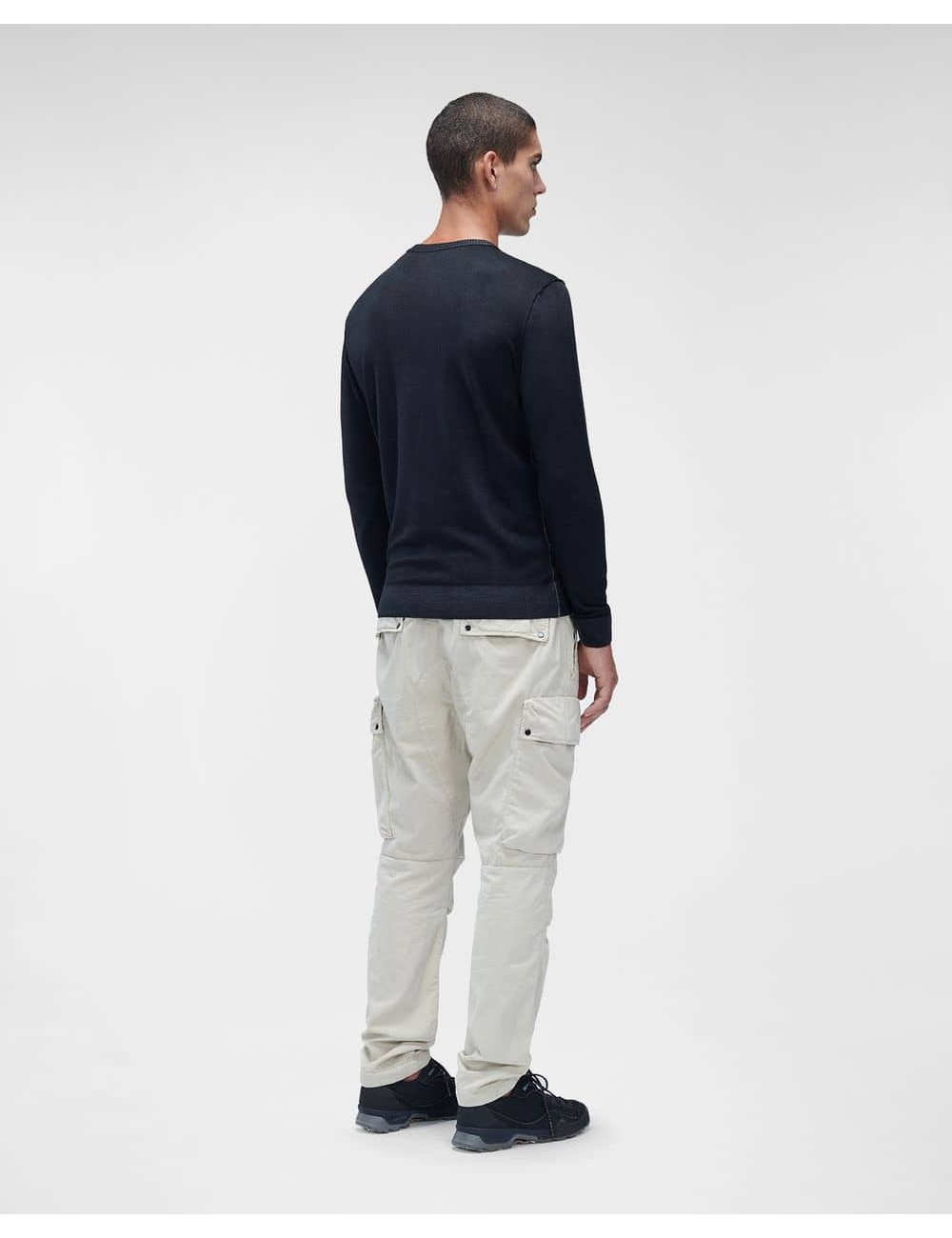 Jersey CP Company cuello redondo lana merino azul marino  | Ego Madrid