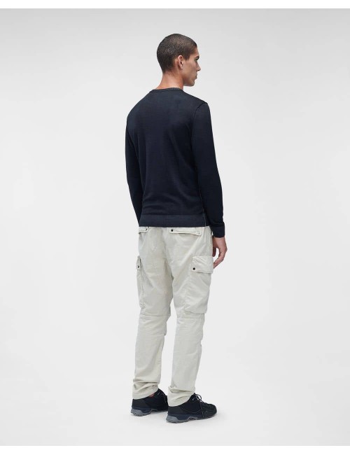 Jersey CP Company cuello redondo lana merino azul marino  | Ego Madrid
