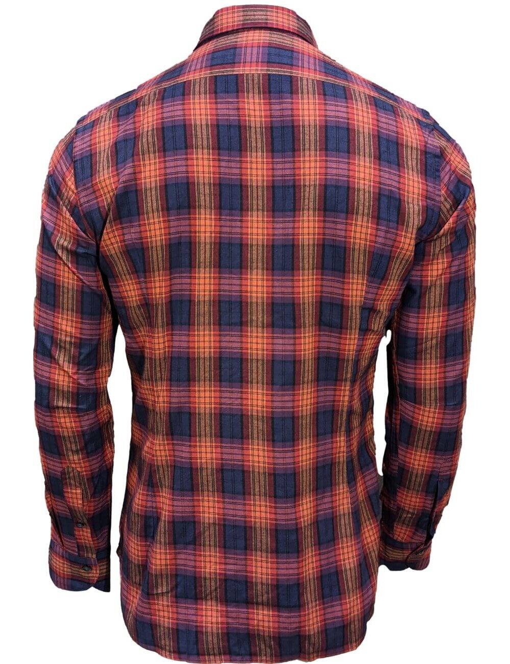 CAMISA CUADROS GRANA AZUL TINTORIA MATTEI | EGO Madrid