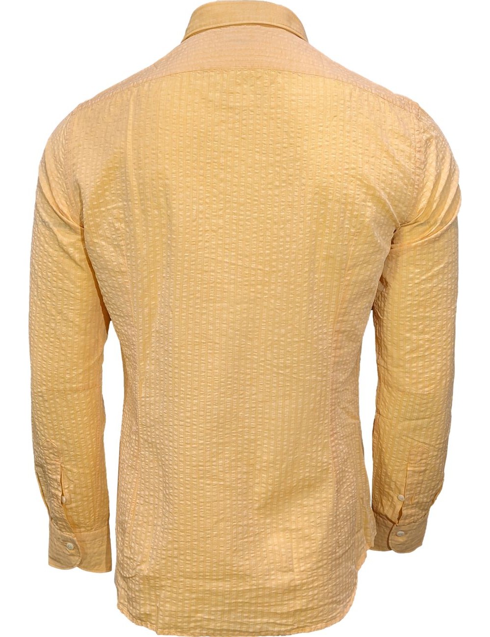 Camisa tejido seersuker en naranja  de Tintoria Mattei  | Ego Madrid