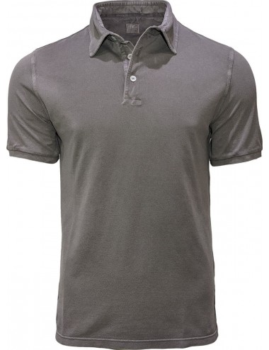 Polo manga corta north Fedeli piqué de algodón gris oscuro | Ego Madrid