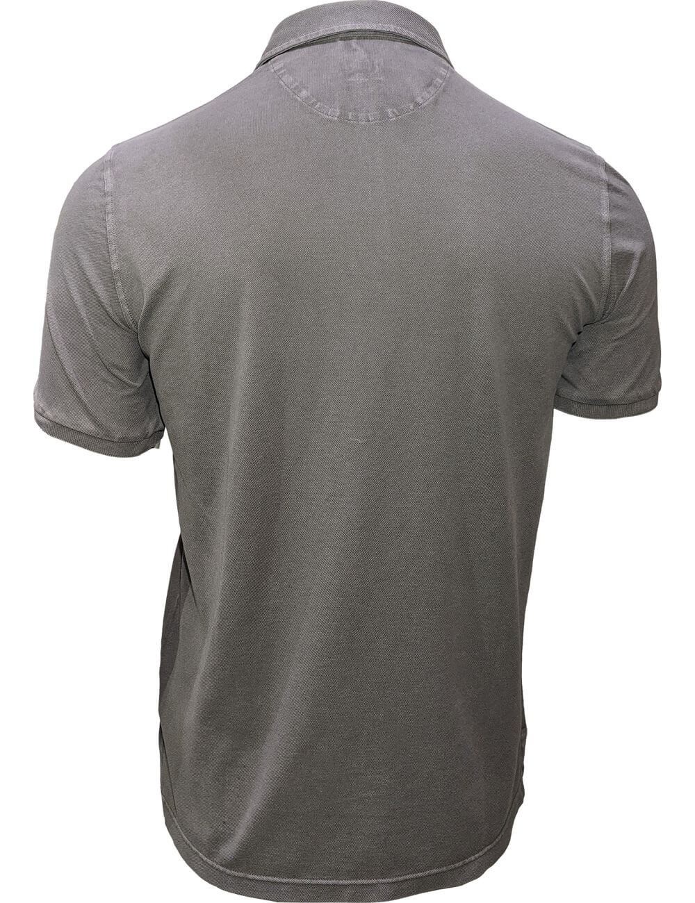Polo manga corta north Fedeli piqué de algodón gris oscuro | Ego Madrid