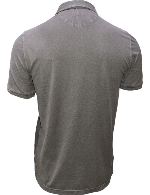 Polo manga corta north Fedeli piqué de algodón gris oscuro | Ego Madrid