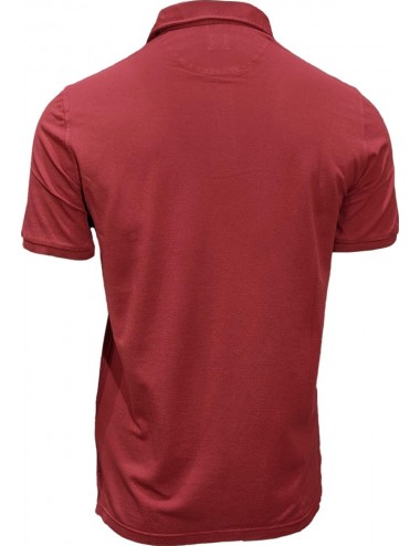 Polo manga corta north Fedeli piqué  algodón rojo oscuro | Ego Madrid 2