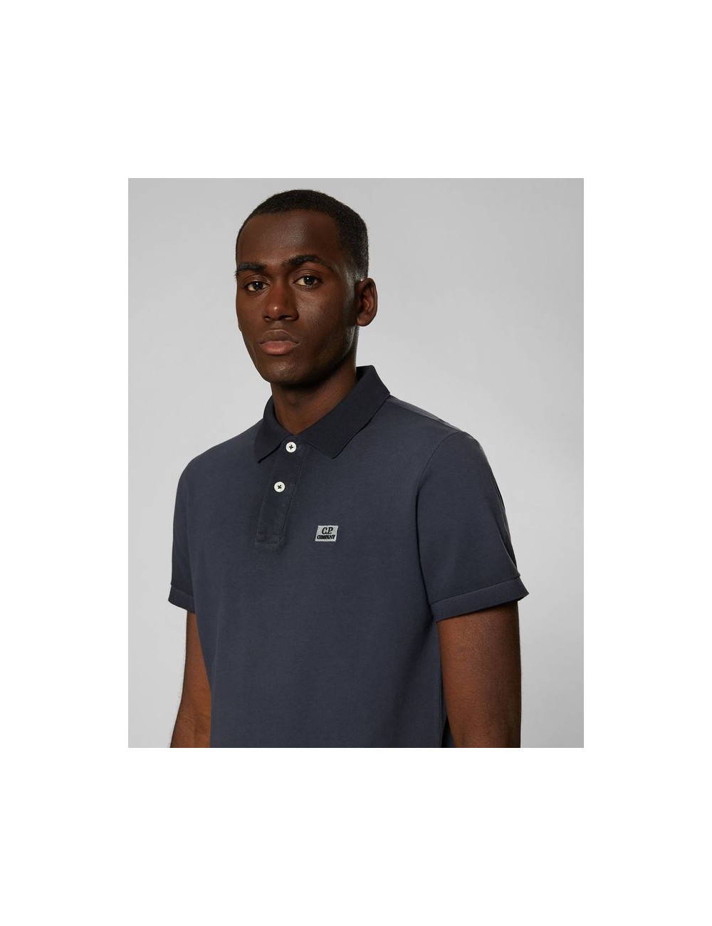 Polo C.P. Company azul manga corta logo | Ego Madrid
