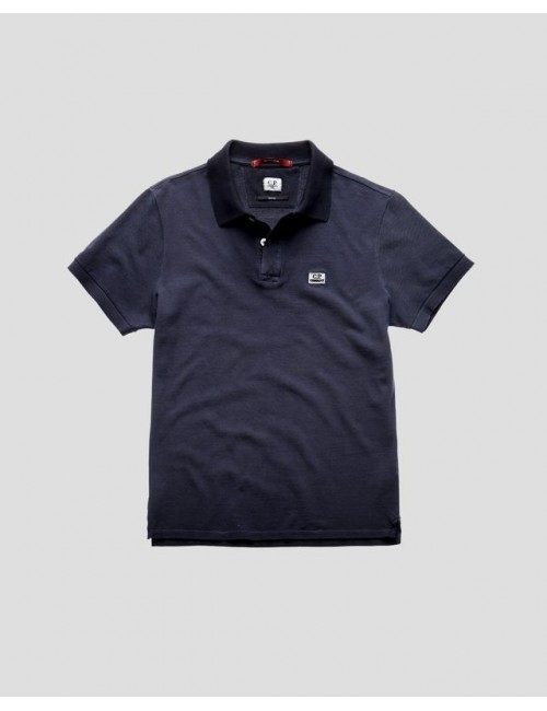 Polo C.P. Company azul manga corta logo | Ego Madrid