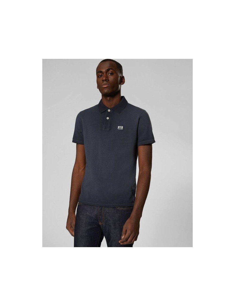 Polo C.P. Company azul manga corta logo | Ego Madrid